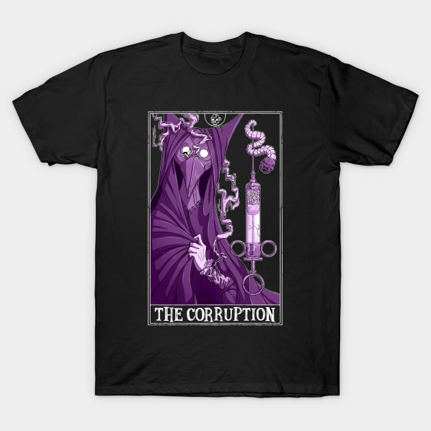 The Corruption Tarotesque (Dark) T-Shirt by Rusty Quill